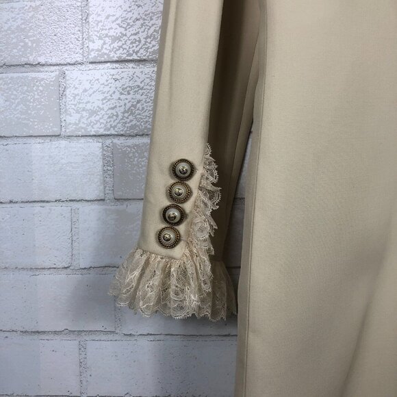 GUCCI Women's $4300 Ivory Embroidered Cady Crepe Wool-Blend Dress sz 42 NWD - Picture 9 of 12